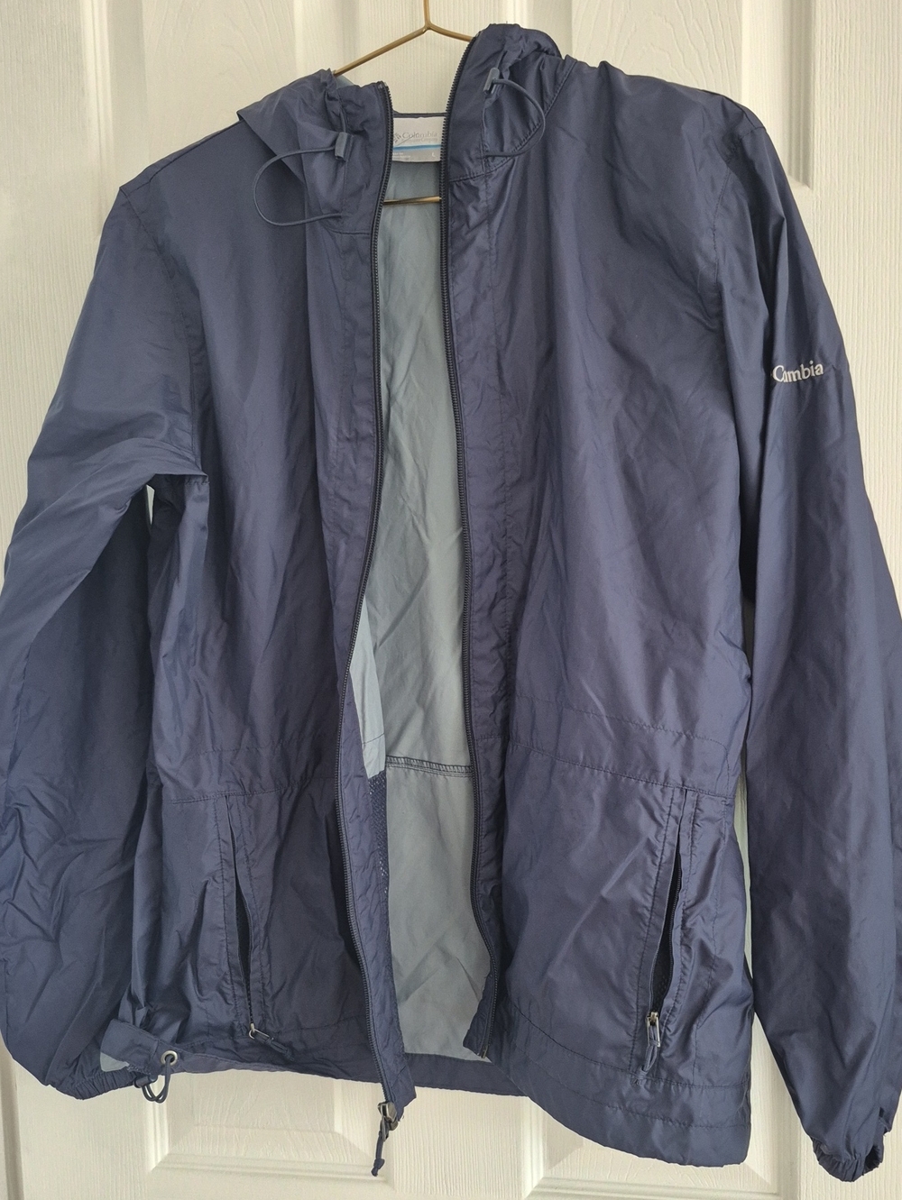 Columbia Women's Slate Blue Hooded Windbreaker Jacket